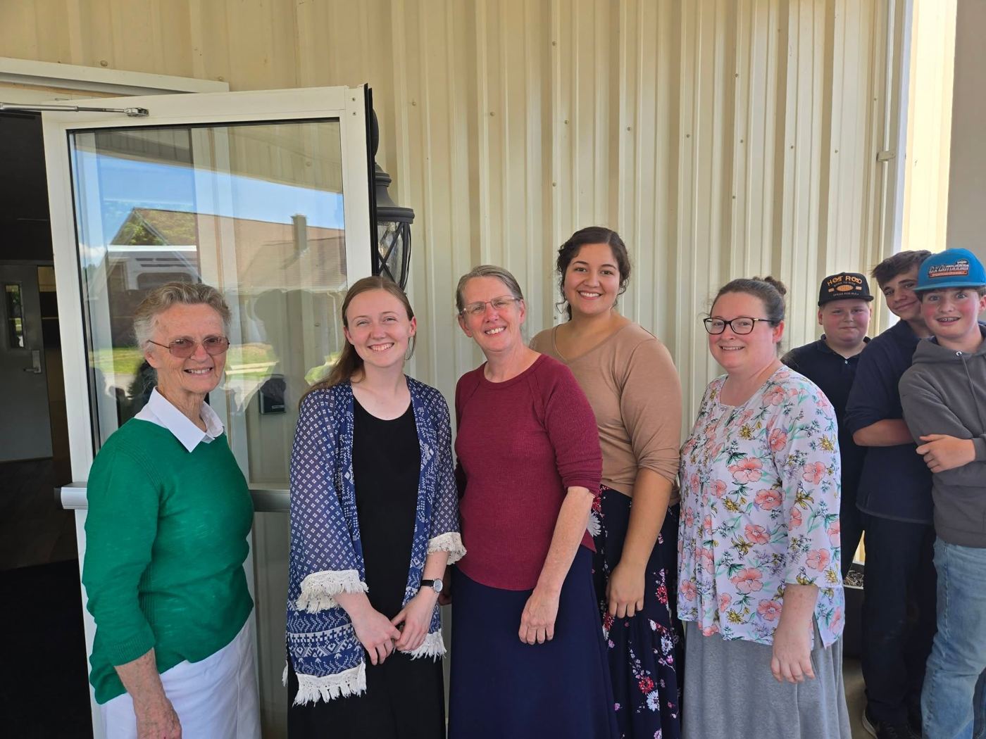 Members of the school community gathered together